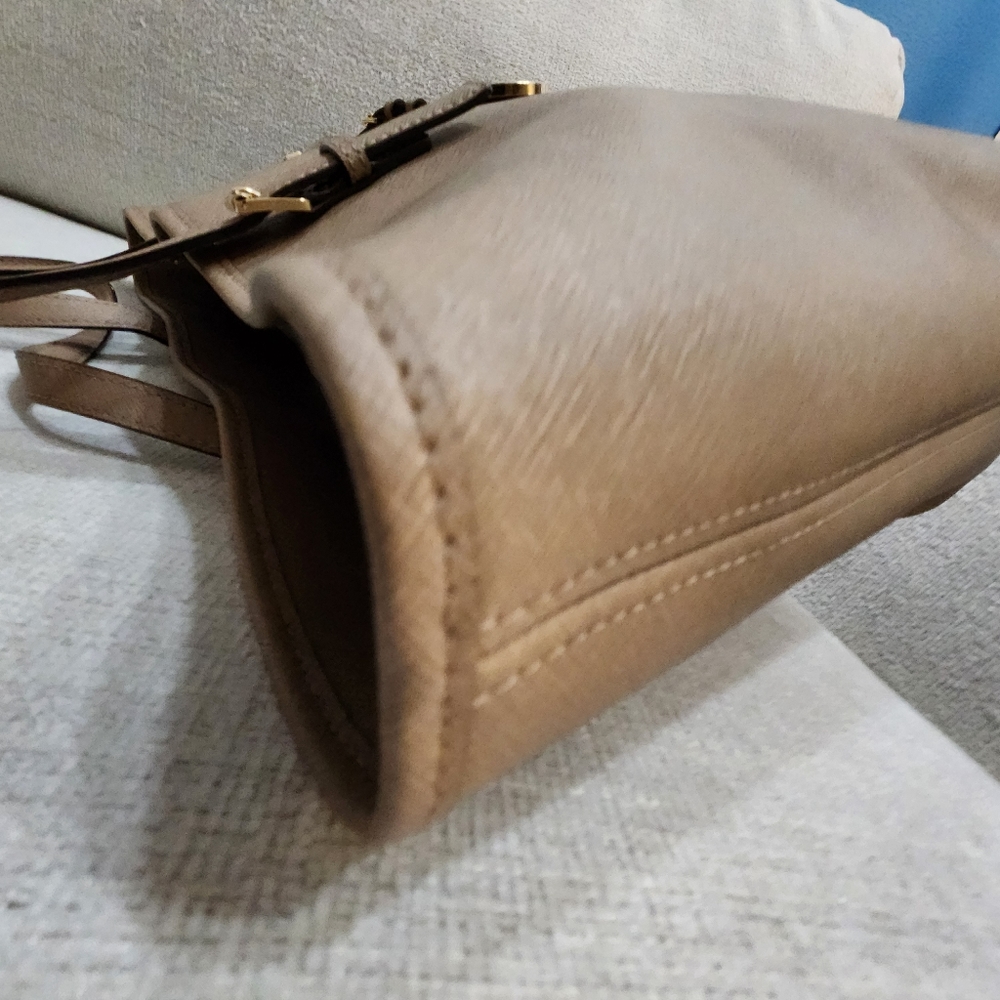 Michael Kors Jet Set Leather Brown Tote Bag Purse Xl - Picture 10 of 16